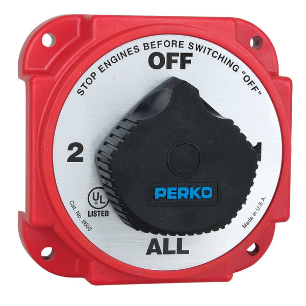 Perko Heavy Duty Battery Selector W/ Alternator Disc 8603DP